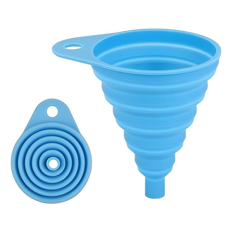 Pack X6 Embudo Plastico Embudo De Silicona Plegable Embudo