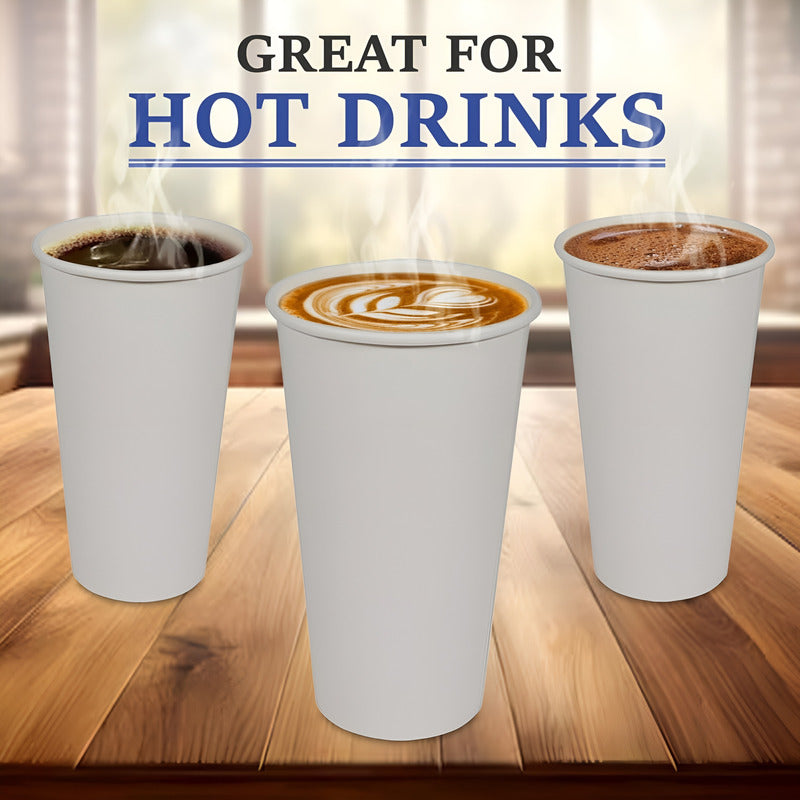 50 Vasos Polipapel Vaso Sin Tapa Vaso Blanco Vaso Cafe 16oz Blanco / Vaso Polipapel 16 Oz