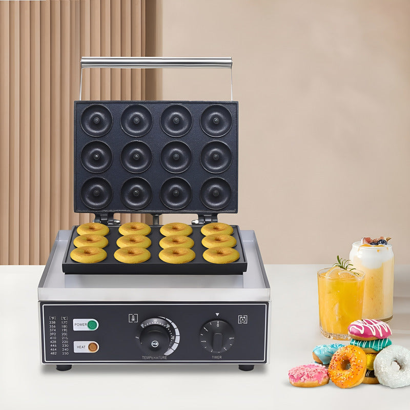 Maquina De Donuts Maquina Mini Donuts Maquina 12 Donas 1500w Plateado / Maquina Mini Donuts 12