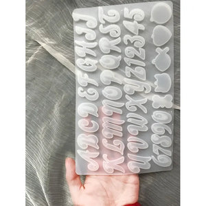 Molde Silicona Moldes Resina Letra Molde De Silicona 41cavid Transparente