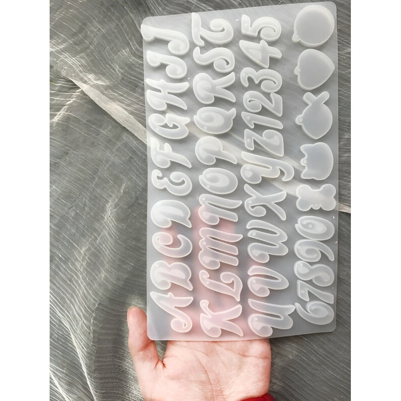 X2 Molde Silicona Moldes Resina Letra Molde De Silicona 41 Transparente 41 Cavid