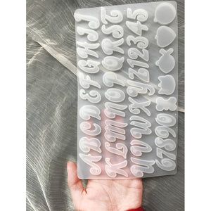 X2 Molde Silicona Moldes Resina Letra Molde De Silicona 41