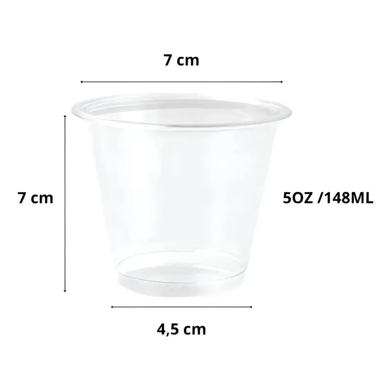 150 Vasos Plasticos Vasos Desechables Vaso Pequeño 5oz 148ml Transparente