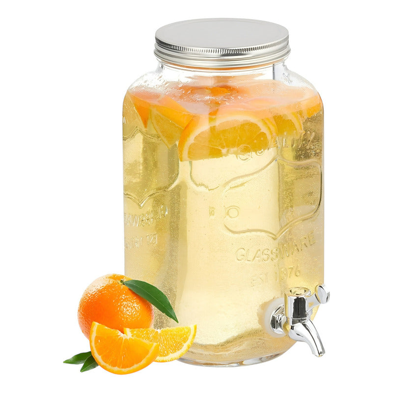 Dispensador De Agua Jarro De Bebidas Barril Sobremesa 4l Transparente / Dispensador De Bebidas 4l