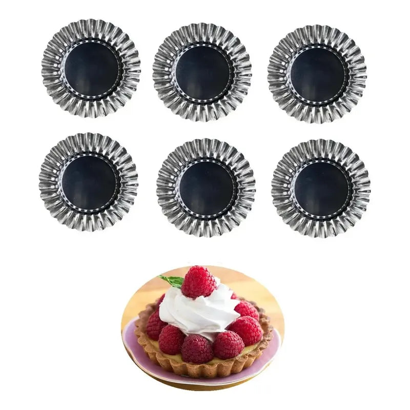 12 Molde De Tartaleta Molde Tarta Molde Mini Pie Fija 10,5cm Gris Claro