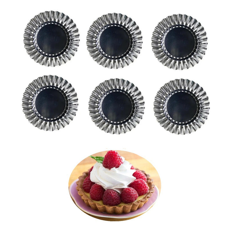 12 Molde De Tartaleta Molde Tarta Molde Mini Pie Fija 10,5cm Gris