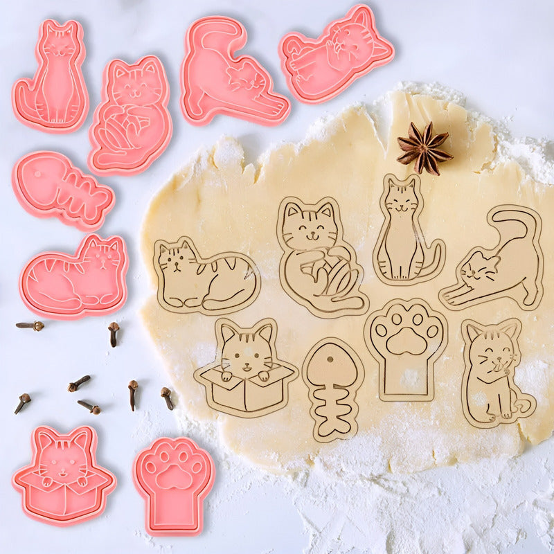 Molde Galletas Cortador De Galletas Moldes De Galleta Gatos Rosa