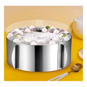 X4 Molde De Torta Molde Para Torta Anillo Redondo Ajustable Molde Ajustable Torta Queque Molde Redondo Torta Queque... Gris Oscuro