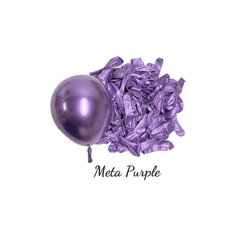 25 Set De Cumpleaños Globos Cromados Globos Cumpleaños 25cm Violeta Redondo