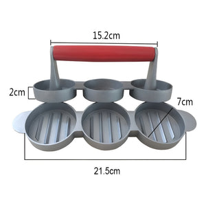 Pack X2 Molde Hamburguesa Prensa Para Hamburguesas Triple
