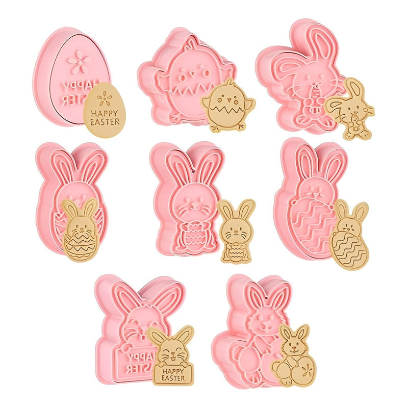 Cortadores Galletas Conejo De Pascua Moldes Galleta Conejos Rosa