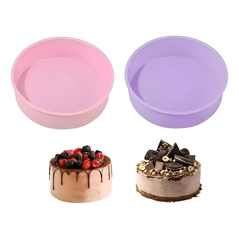 X2 Molde Silicona Molde De Torta Molde De Silicona Mini 20cm - Multicolor / Pequeño 20cm
