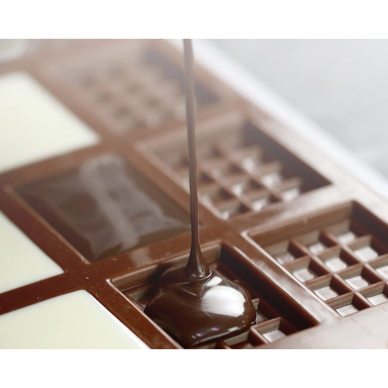 6 Moldes De Chocolate Molde Barra Chocolate Silicona Barrita Marrón