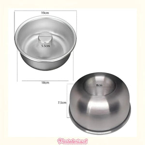 Molde Torta Molde Queque Redondo Molde Aluminio Flanera 18cm Moldes De Anillo Para Pastel Molde Hueco Para Pasteles De... Plateado