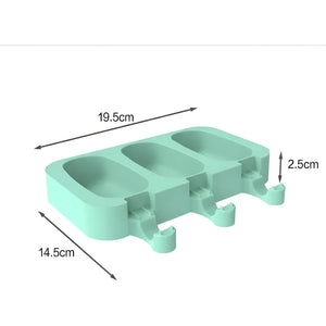 Moldes De Silicona Para Helados Molde Paletas Helado 3 Cavid Multicolor
