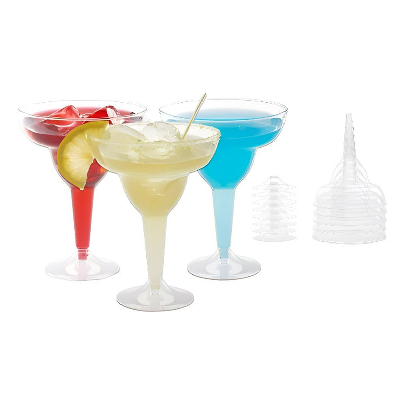 Pack X30 Copas Margarita Copas Acrilico Copas Coctel 240ml Transparente