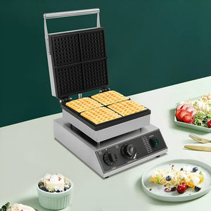 Wafflera Maquina De Waffles Waflera Industrial Wafleras 4cav