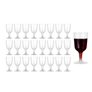 60 Copas De Vino Copas Plastico Desechables Transparente 6oz Copas De Acrilíco Para Vino Para Fiestas Desechables Apilables Copas De Vino De Plástico Transparente Con Tallo Estilo Simple Pasteleriuscl