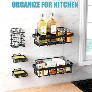 Set 5 Organizador Para Ducha Estante Ducha Repisa Para Ducha