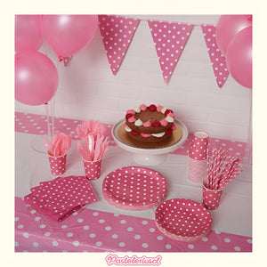 10 Vasos Descartables Vaso De Papel Suministros Fiesta 250ml Rosa