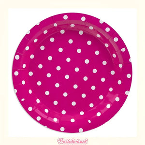 10 Platos Desechables Platos Cumpleaños Platos De Papel 18cm Fucsia