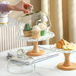 Porta Tortas Base Para Cupcakes Base Para Torta C/tapa 21cm