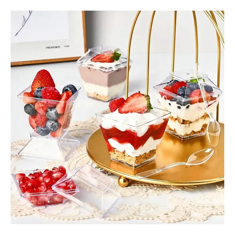 30 Vasos Para Postres Set De Vasos Shot Postres Con Tapa Vasos Para Postres Con Tapa Vasos Plasticos Reutilizables Vasos Shot Acrilico Postres Vasos De Postres Pocillos De Postre 110ml Pasteleriuscl