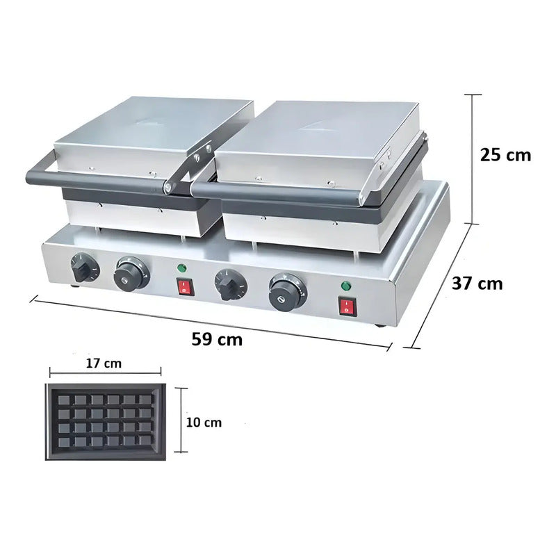 Waflera Doble Wafleras Maquina De Waffles Waflera Industrial Maquina Para Hacer Waffles Wafflera Maquina Waffles Industrial Wuaflera Waffles Maquina Wafles Waflera Doble Wafleras Pasteleriuscl