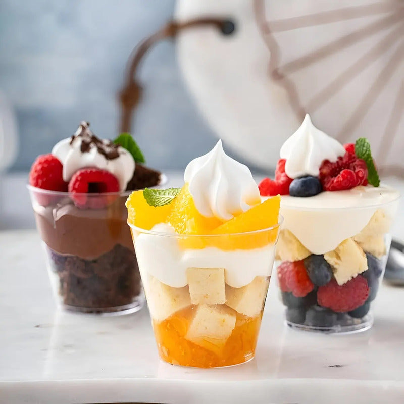 Pack X100 Vasos Postres + 100 Cucharas Postres Desechables Vasos Shot Vasos Postres Vasos Acrilicos Postres Vasos Acrilico Vasos Shot Vasos Para Postres Vaso Acrilico Vasos Postres 30ml Pasteleriuscl