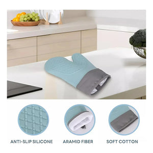 Guante Silicona Para Horno Toma Olla Guantes Cocina 27 Cm Protector De Silicona Agarradera Para Horno Gris Toma Ollas Guante De Silicona Guante Térmico Guante Protector Cocina Agarradera Pasteleriuscl