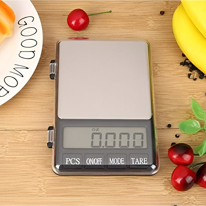 Balanza Digital Bascula Comercial Pesas Digitales 600g/0.01g - Negro