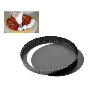Molde Desmontable Moldes Desmontables Moldes Reposteria 28cm Borde Acanalado Parte Inferior Extraíble Revestimiento Resistente Para Hornear Quiche Perfectos Para Tartas De Frutas Pasteleriuscl Gris