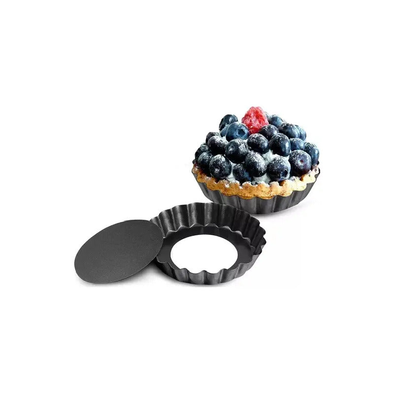 Pack X3 Moldes Tartaleta Desmontable Tarta Individual 10,5cm Molde Tartaletas Reutilizables Para Tartas Mini Moldes Para... Gris Oscuro