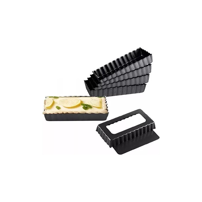 Pack X12 Molde Desmontables Moldes Rectangular Individual Gris