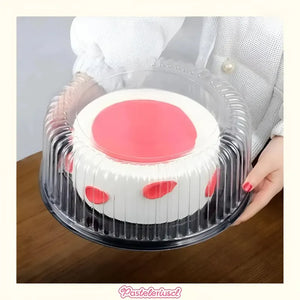 50 Bandejas Para Tortas Porta Cupcakes Soporte Torta 22x13cm Envases Con Tapas De Cúpula Contenedores Desechables De Plástico Soportes Redondos Para Pasteles Bandejas Transparentes Pasteleriuscl Negro