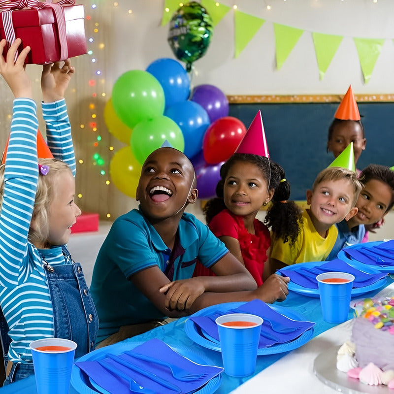 Vajilla De Cumpleaños Servilletas Decoracion Desechables 20p Azul