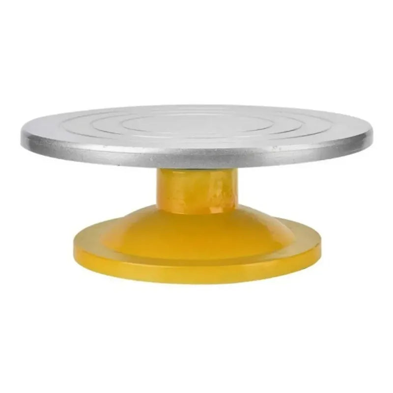 Base Giratoria Tortas Plato Giratorio Base Aluminio 32cm Plateado
