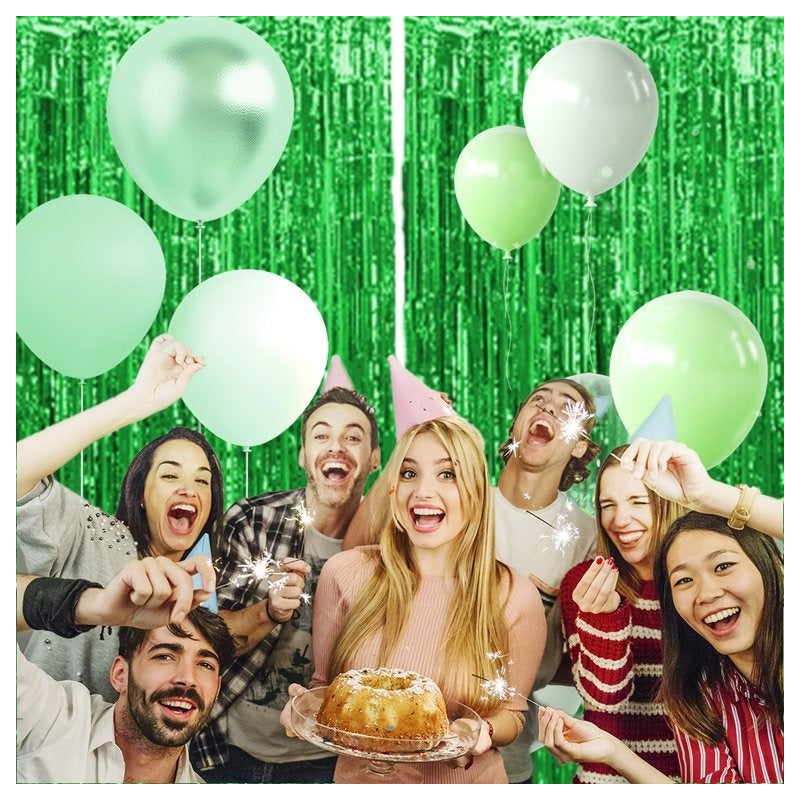 2 Cortina Guirnalda Cumpleaños Guirnalda Cumpleaños Verde 2m Verde Cortina De Cumpleaños