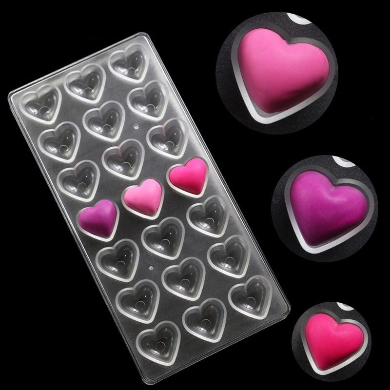 Pack X2 Moldes Chocolate Molde De Chocolate Molde De Corazón Gris