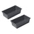 Pack X2 Molde Pan Molde Para Pan De Molde Rectangular 25cm Color Gris Oscuro