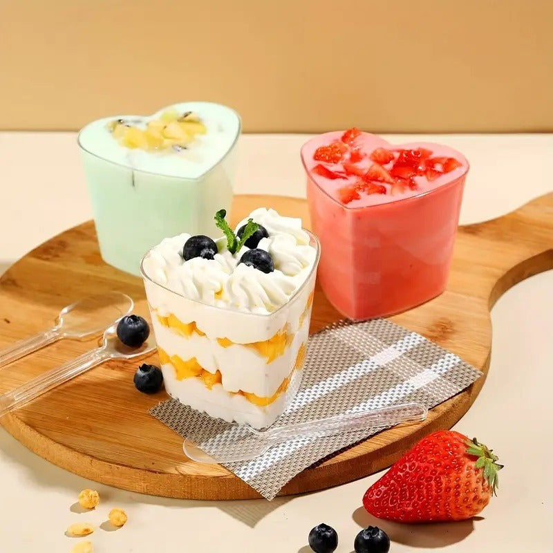 50 Cucharas Helado Cucharas Postres Cucharas Desechables Transparente.