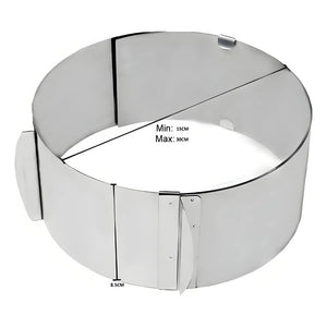 Molde De Torta Moldes Para Tortas Anillo Redondo Ajustable Gris Claro