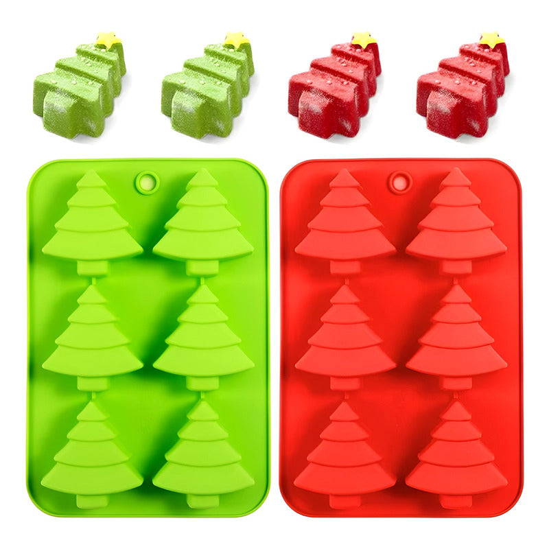 Molde De Navidad Moldes Navidad Molde Silicona Navidad Pino Multicolor