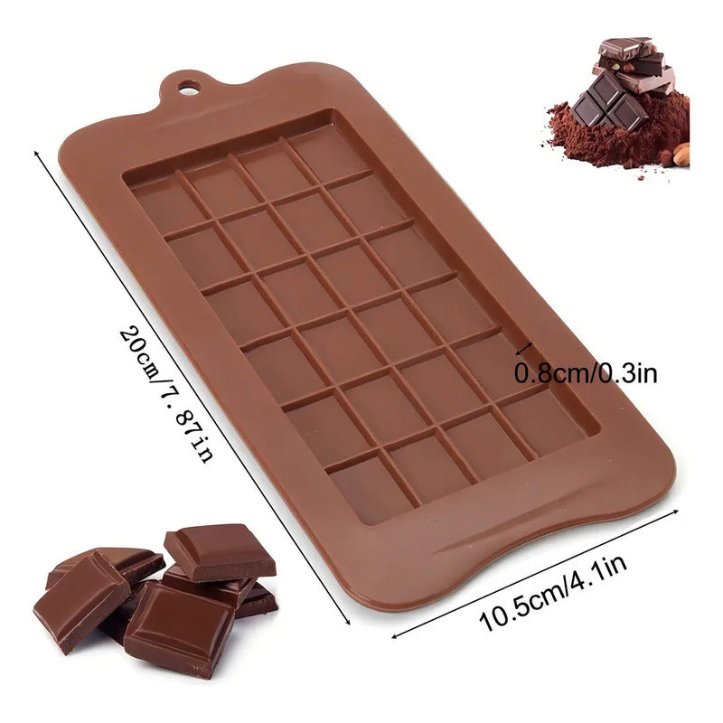 Pack X6 Molde Rectangular Barra Chocolate Molde Chocolate Tableta Barra De Chocolate Cuadrados Moldes Para Chocolates Insumos Reposteria Moldes De Silicona Color Marrón Pasteleriuscl Marrón Oscuro