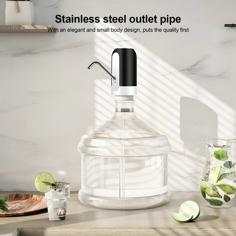 Bomba Dispensador Usb Agua Electrónico Recargable Botellón  Blanco