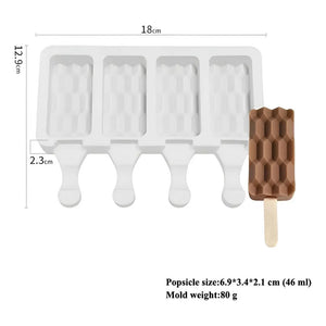 Moldes De Silicona Reposteria Molde Helados Molde Ladrillo Color Blanco