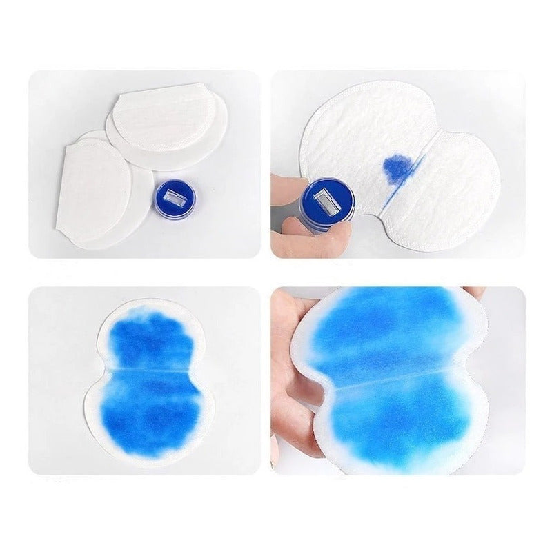 10 Parches Protectores Piel Antitranspirantes Axilas Polera Blanco