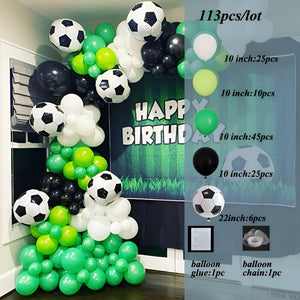 113 Globos Futbol Arcos De Globos Decoracion Globos Verde