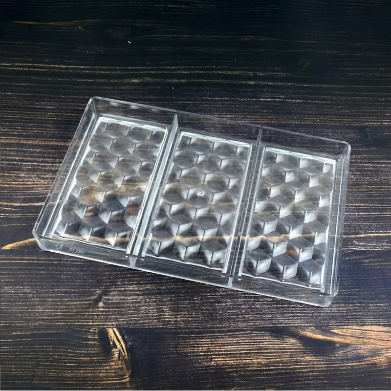 Molde De Chocolate Molde Policarbonato Barra Hexagono 3 Cav