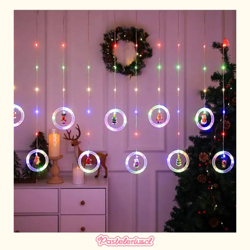 Cascada Guirnaldas Navidad Luces Guirnalda Luces Navideñas Color Multicolor 10 Aros 3011 Color De Las Luces Multicolor Luces De Navidad Exterior Guirnalda Cascada Led Cortina Navidad Pasteleriuscl